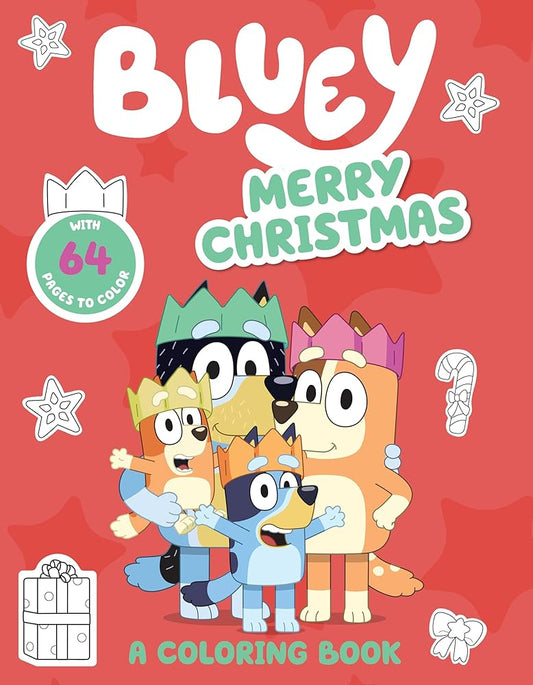 Bluey: Merry Christmas: A Coloring Book cover image