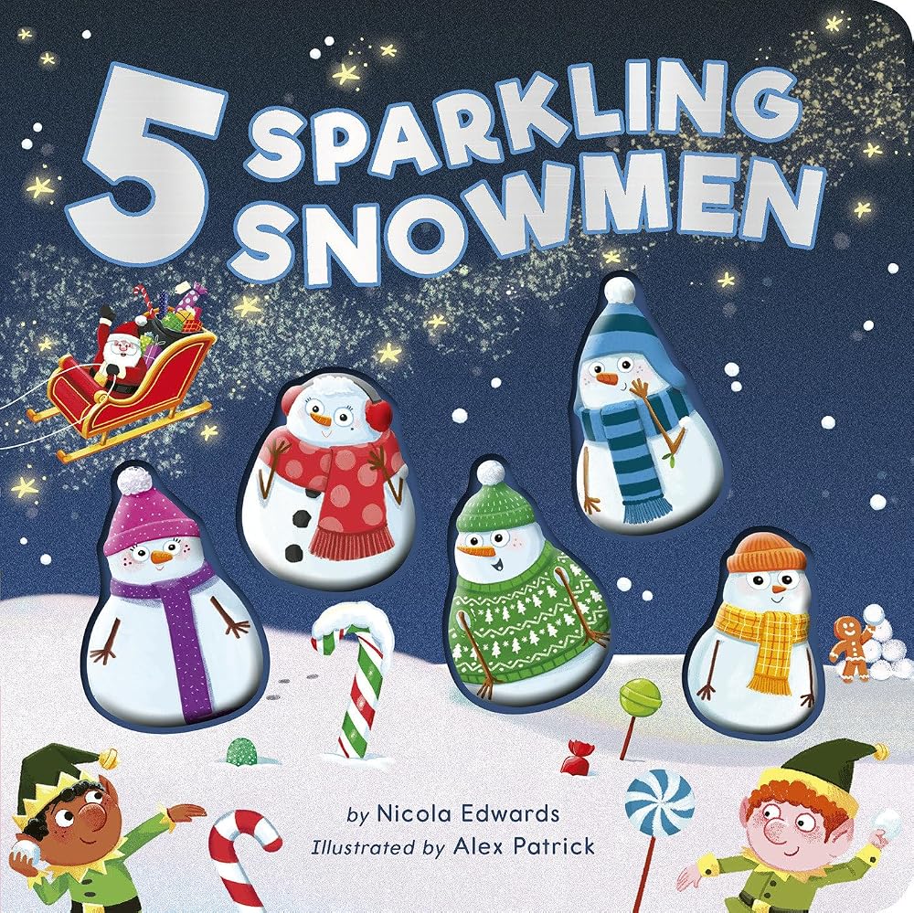 Five Sparkling Snowmen: A Rhyming Count Down Christmas Board Book cover image