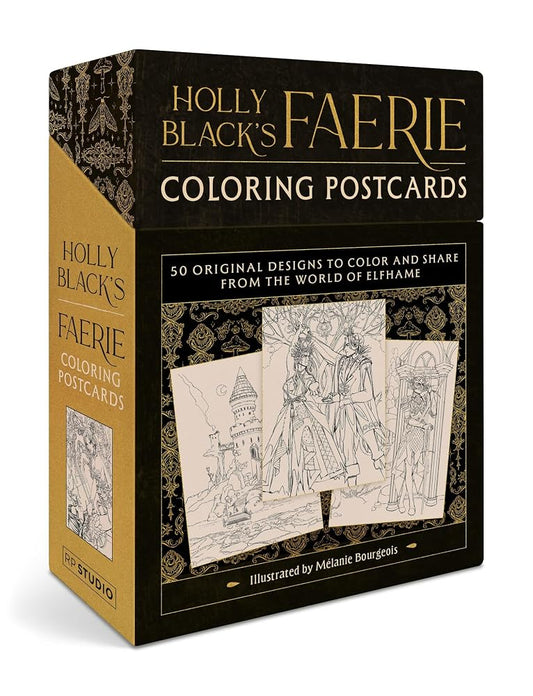 Holly Black's Faerie Coloring Postcards: 50 Original Designs to Color and Share from the World of Elfhame cover image