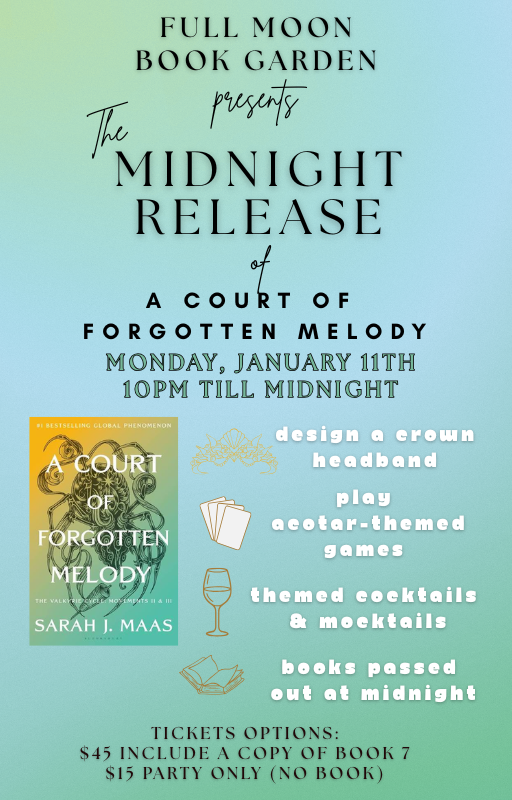 Midnight Release Party: A Court of Forgotten Melody [January 11th]